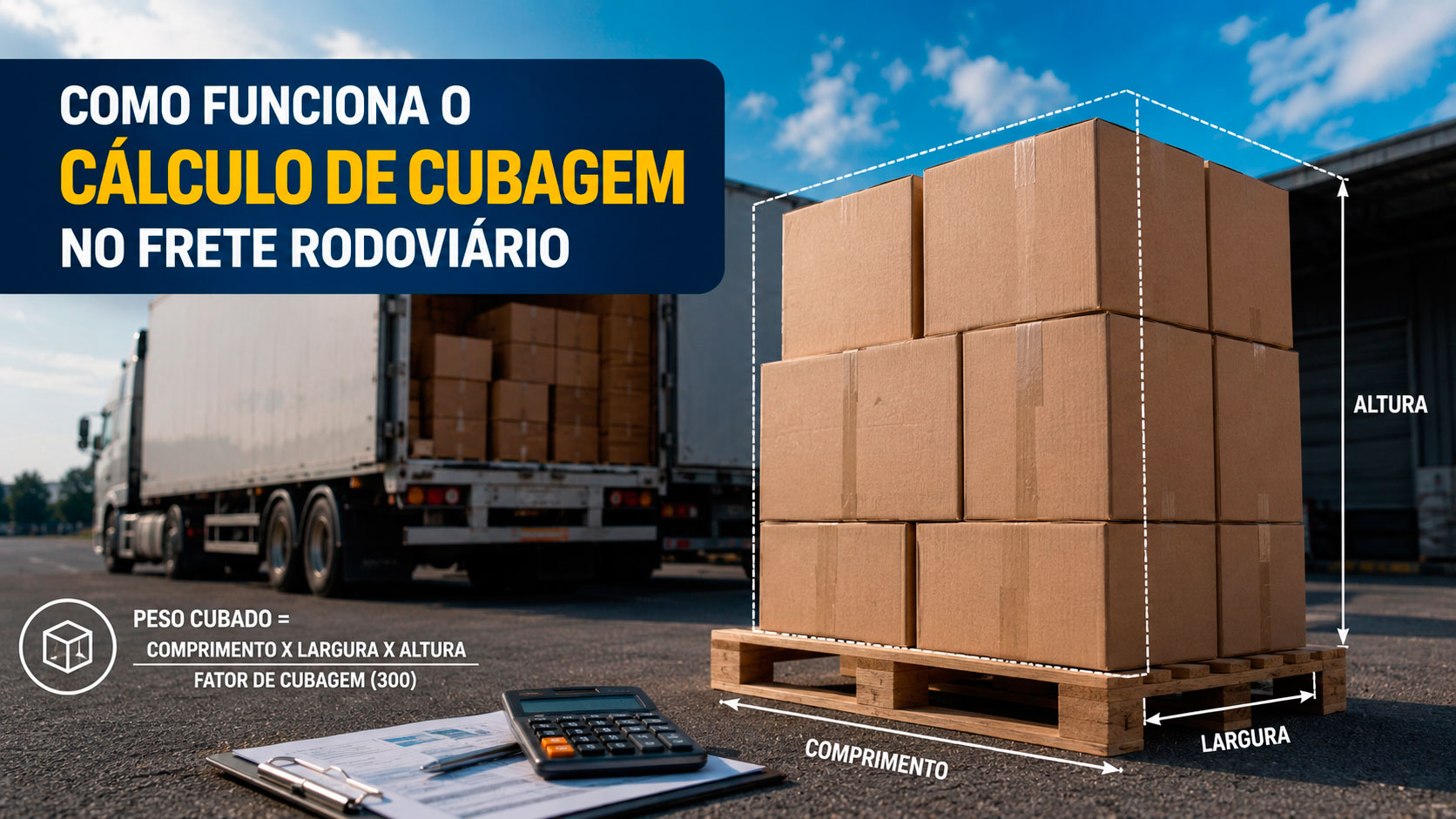 Como funciona o cálculo de cubagem no frete rodoviário