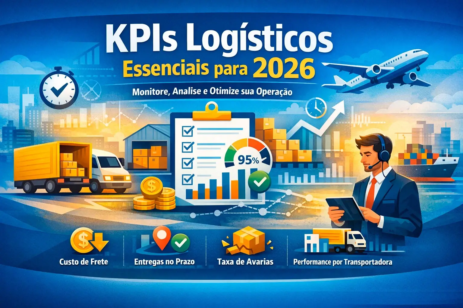 Indicadores de desempenho logístico (KPIs): quais acompanhar em 2026